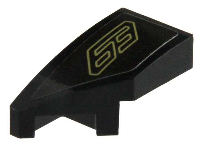 Lego Wedge 2 x 1 x 2/3 Left with Gold '63' Pattern (Sticker) - Set 76923