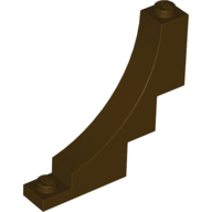 Lego Brick Curved 1 x 5 x 4 Inverted / Dark Brown
