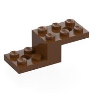 Lego Bracket 5 x 2 x 1 1/3 with Bottom Stud Holder / Reddish Brown