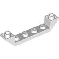 Lego Brick Sloped Inverted 45° 6 x 1 Double with 1 x 4 Recessed / White