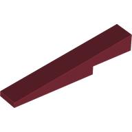 Lego Brick Sloped 1 x 6 x 1 with 1 x 2 x 1/3 Cutout / Dark Red