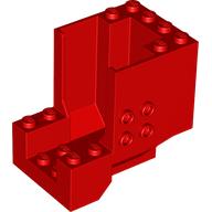 Lego Brick Special 4 x 6 x 4 with 2 x 2 Studs on both Sides (4+ Cockpit) / Red