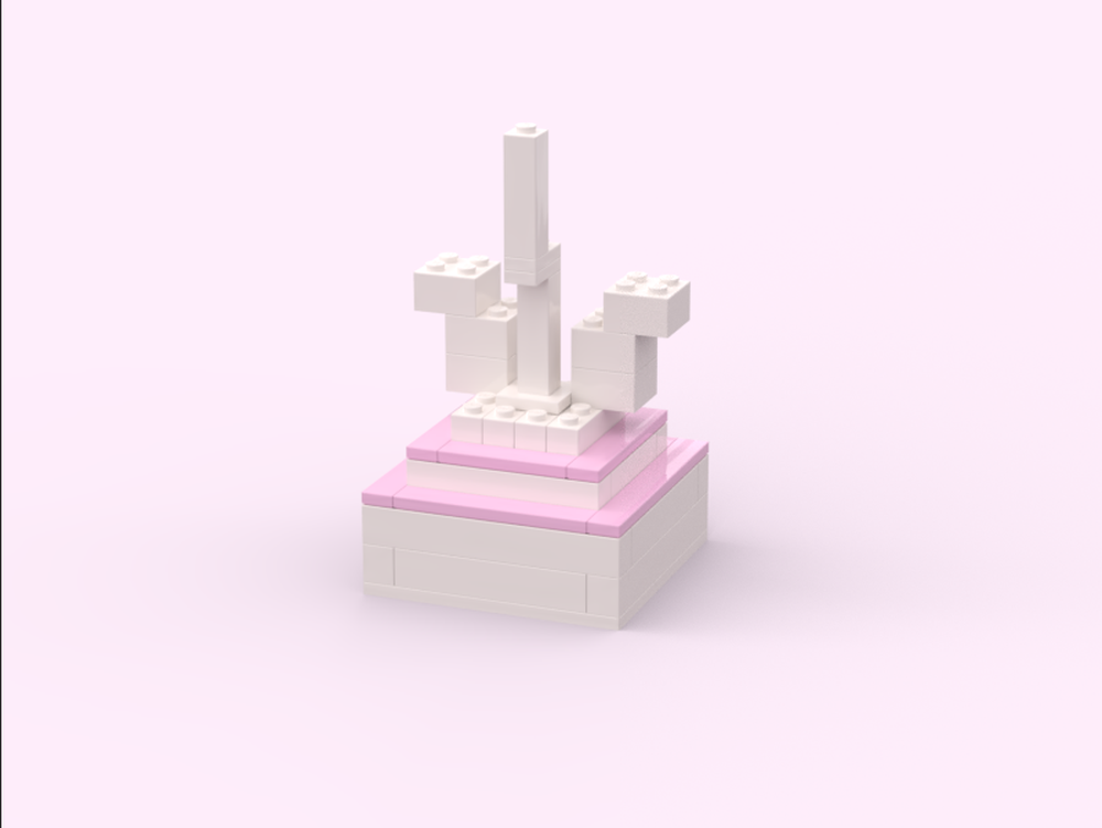 Lego Cat Diving In Cake