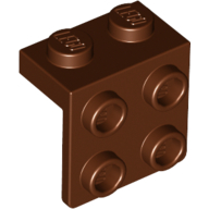 Lego Bracket 1 x 2 - 2 x 2 / Reddish Brown
