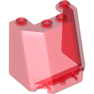 Lego Windscreen 3 x 4 x 3 / Trans-Red