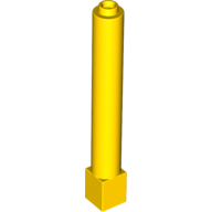 Lego Support Round 1 x 1 x 6 Solid Pillar / Yellow