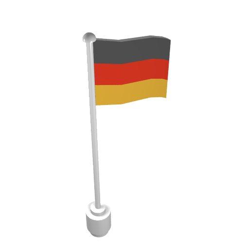 Lego Flag on Flagpole, Wave with Germany Print