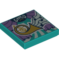Lego Tile 2 x 2 with Theater Style Print