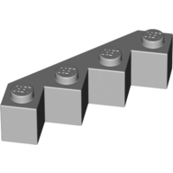 Lego Brick Wedged 4 x 4 Facet / Light Bluish Gray