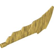 Lego Large Figure Weapon Sword with Axle Connector / Pearl Gold