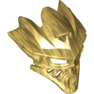 Lego Large Figure Mask, Kanohi Kaukau (Mask of Water) / Pearl Gold