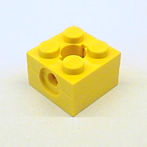 Lego Arm Holder Brick 2 x 2 with Hole / Yellow
