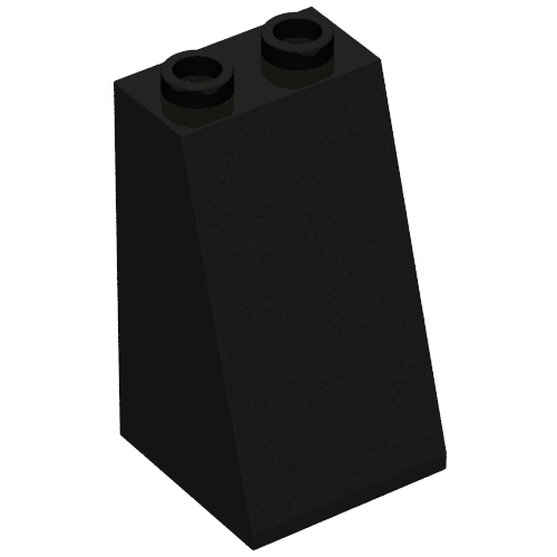 Lego Brick Sloped 75° 2 x 2 x 3 Smooth / Black