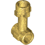 Lego Bar 1L with Top Stud and Two Side Studs / Pearl Gold