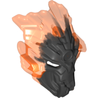 Lego Large Figure Mask Umarak with Trans-Orange Marble Pattern / Black