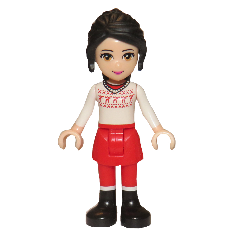 Lego Lillie - Christmas Sweater, Red Skirt