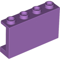 Lego Panel 1 x 4 x 2 with Side Supports - Hollow Studs / Medium Lavender