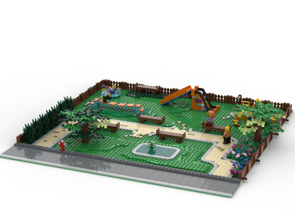 Lego Minifig scale modular park