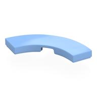 Lego Tile 3 x 3 Curved, Macaroni / Bright Light Blue