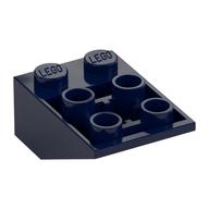 Lego Brick Sloped Inverted 33° 3 x 2, No Connections between Studs, Ovoid Bottom Pin / Dark Blue