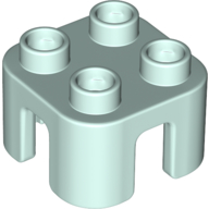 Lego Duplo Chair with no Back / Stool / Light Aqua