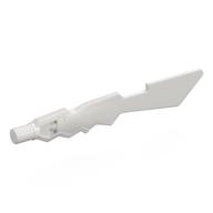Lego Weapon Sword with Jagged Edges and Marbled White Pattern / Trans-Light Blue