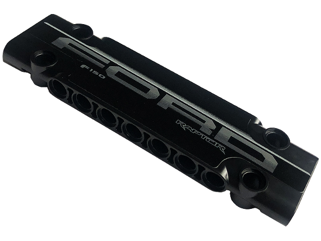 Lego Technic, Panel Plate 3 x 11 x 1 with Dark Bluish Gray 'FORD', 'F150' and 'RAPTOR' Pattern (Sticker) - Set 42126 / Black