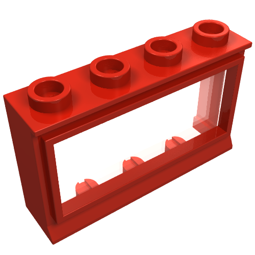 Lego Window 1 x 4 x 2 Classic with Short Sill [Complete]