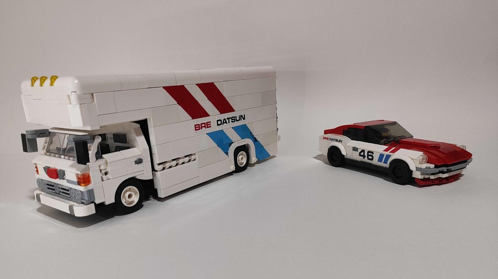 Lego BRE Datsun 240Z & Hino Transporter