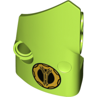 Lego Technic Panel Fairing #1 Small Smooth Short, Side A with Lamborghini Fuel Cap Print / Lime