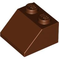 Lego Brick Sloped 45° 2 x 2 / Reddish Brown