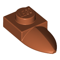 Lego Plate Special 1 x 1 with Tooth / Dark Orange