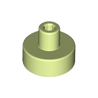 Lego Tile Round 1 x 1 with Hollow Bar / Yellowish Green