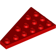 Lego Wedge Plate 6 x 4 Right / Red