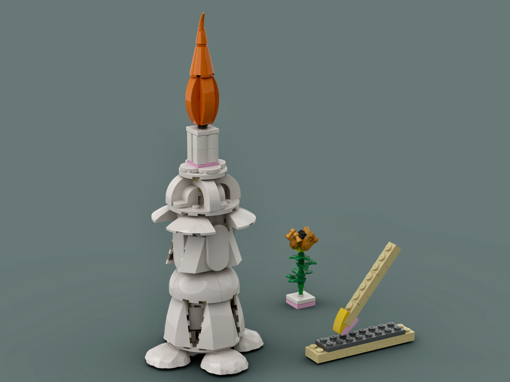 Lego Candle on a Candlestick