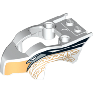 Lego Fairing, Fly Wheel, Open Top Bird Shape with Eagle and Gold Ornament Print