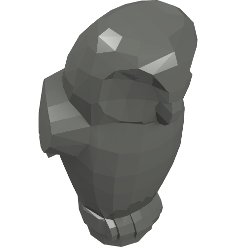 Lego Animal, Bird, Owl Small, Angular Features / Dark Bluish Gray