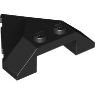 Lego Brick Wedged, Sloped 4 x 4 Pointed / Black