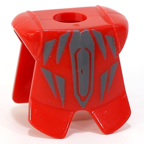 Lego Minifig Neckwear Armor Breastplate with Leg Protection, Santis Geometric Print / Red