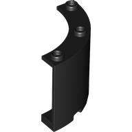 Lego Panel 4 x 4 x 3 Quarter Cylinder / Black