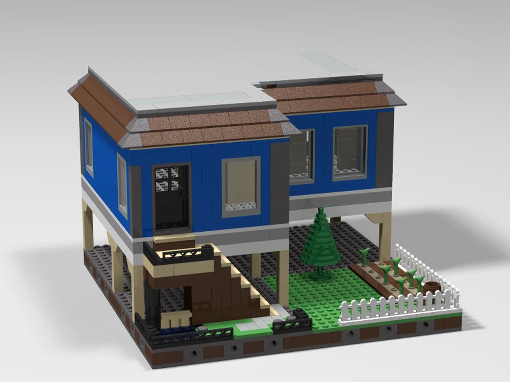 Lego Simple blue house on stilts