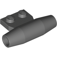 Lego Engine - Smooth, Small 1 x 2 Side Plate [With Axle Holders] / Dark Bluish Gray