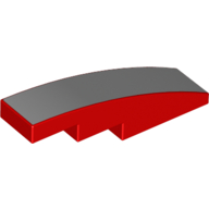 Lego Brick Curved 4 x 1 with White print