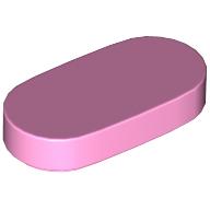 Lego Tile Round 1 x 2 / Bright Pink