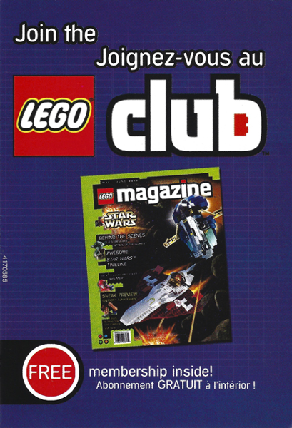 Lego 2002 Insert - LEGO Club - US/Canadian Purple Version (4170585)