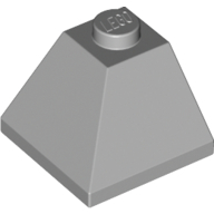 Lego Brick Sloped 45° 2 x 2 Double Convex / Light Bluish Gray