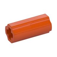 Lego Technic Axle Connector Smooth [with x Hole + Orientation] / Reddish Orange