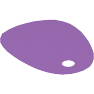 Lego Decorative Shape, Rounded with 1 Hole / Medium Lavender