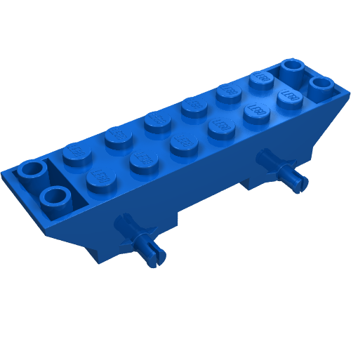 Lego Vehicle Base 2 x 8 x 1 1/3, Inverted Slope Double / Blue