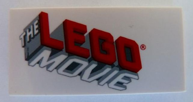 Lego Tile 2 x 4 with The Lego Movie Logo Pattern